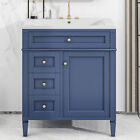 30'' Bathroom Vanity with Top Sink, Storage Cabinet Drawers and a Tip-out Drawer
