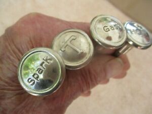 1916-1920 dash control knobs pull push set of 4 Spark Gas Heat T for Throttle ?