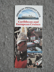 New ListingAmerican President Lines - Caribbean & European Cruises - Brochure - 1970