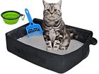 Travel Litter Box for Cats Portable Cat Travel Mobile Litter Box for Outdoor ...