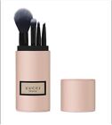 Gucci Beauty Makeup Brush Set, 4 Brushes In Case, Brand New