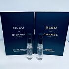 2 x Chanel Bleu de Chanel EDP & Bleu de Parfum Spray Sample 1.5ml / 0.05oz each