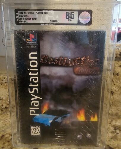 Destruction Derby - Long Box (Sony PlayStation 1, 1995)  GRADED SEALED VGA 85