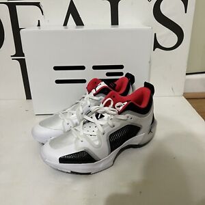 Air Jordan 37 XXXVII Low Shoes White Black Red DQ4122-100 Men's Size 11.5