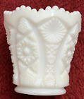Vintage Imperial Milk Glass Daisy & Button Toothpick Holder Starbursts