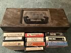 Lot of 22 Untested 8 Track Tapes w Case JOHNNY CASH KENNY ROGERS CHARLEY PRIDE