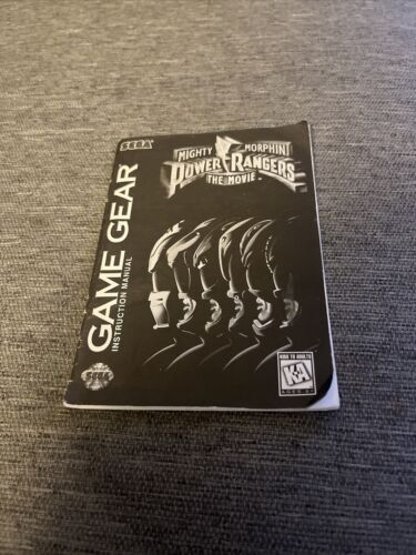 Mighty Morphin Power Rangers The Movie Instruction Booklet ( SEGA Game Gear )