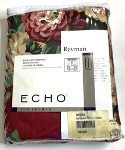 Vintage Revman ECHO Rod Pocket Draperies Northwoods Floral Pattern 82 x 84