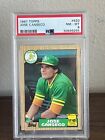 1987 Topps Baseball Jose Canseco Rookie Card  #620 PSA 8 73518764