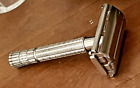 Vintage B2 Gillette Safety Razor Silver Flare Tip Super Speed Double Edge Shave