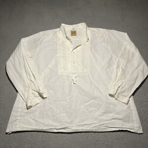 Vintage Wah Maker Bib Shirt Mens XL White Pleated Long Sleeve USA Made Western