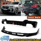 Gloss Black Front Splitter Lip+ Rear Diffuser For BMW X3 G01 X4 G02 LCI M Sport
