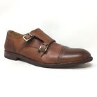 Johnston & Murphy Double Monk Strap Loafers Shoes Mens Size 12 Brown Leather