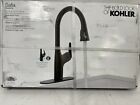 Kohler Safia 1-Handle Pull Down Sprayer Kitchen Faucet w/Soap Disp Matte Black