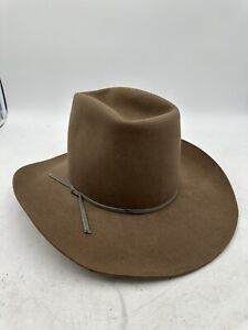 Vintage Cowboy Hat 7 3/8 American Hat Co Maxi Felt Wool  Brown 50s 60s