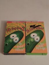VeggieTales - The End of Silliness AND MORE REALLY SILLY SONGS  (VHS, X 2)