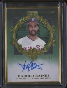 New Listing2022 Topps Gilded HAROLD BAINES Gold Framed Hall of Fame Auto Emerald /25 JWL6