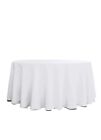 5 Pack WHITE 120 Inch ROUND TABLECLOTHS Wedding/ Party Table Covers