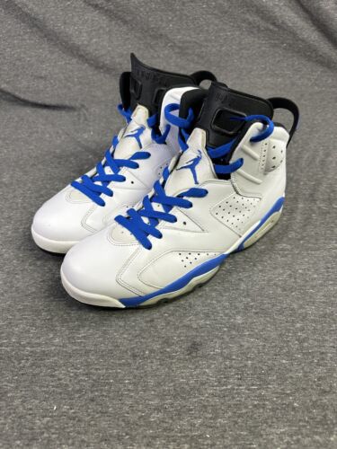 Nike Air Jordan 6 Retro Men's Size 10.5 Sport Blue 2014 Shoes Sneakers