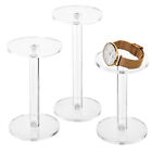 MyGift Set of 3 Clear Round Acrylic Pedestal Display Risers Stand