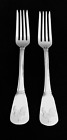 New CUISINART Elite Stainless FRENCH ROOSTER Set 2 SALAD FORKS 7 1/4