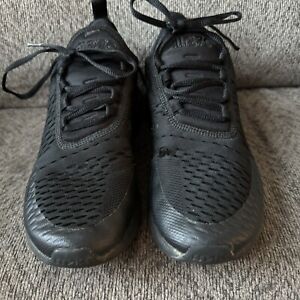 Nike Air Max 270 Running Shoes Women’s Sz 8 Triple Black Fair Cond AH8050 005
