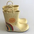 Cat & Jack Toddler Caroline Rain Boots Rainbow Sunshine Waterproof Size 11