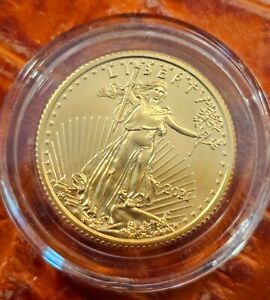 2021  1/4 oz American Gold Eagle Coin BU in Capsule (Type 1)