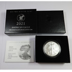 2021 W BURNISHED 1 oz Silver Eagle Type 2 SAE with Box & COA - Coin $1 #47639Q