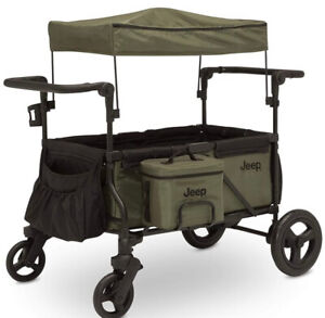 New ListingDELTA CHILDREN Jeep Deluxe Wrangler Stroller Wagon +Accessories (Black/Green)NEW