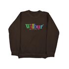 Authentic Wilbur Soot 96'   Brown Puff Print Cotton Crewneck NEW Large