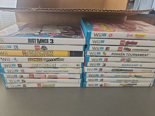 New Listing19 Games Nintendo Wii U game lot bundle Wii U Mario Sonic Kirby Plus More