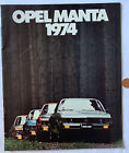 1974 Opel Manta Sales Brochure 20 pg ORIGINAL Full Color 😎
