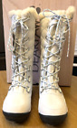 NEW Bearpaw Womens Isabella Lace-Up Tall Wool Lined Snow Boots White Size US 9