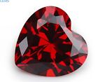 10x10 mm AAAAA Natural Red Ruby 6.02 ct Heart Diamonds Cut VVS Loose Gemstones
