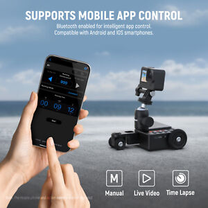 NEEWER Upgraded Motorized Camera Dolly with App Control for GoPro iPhone Android