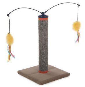 Spin Carpet Cat Scratching Post with Interactive Spinning Wand Cat Toys