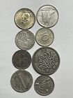 Lots of 8 different silver coins, circulated
