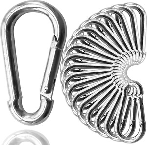 30Pack Heavy Duty Spring Snap Hooks 4Inch, 3/8” Carabiner Clips for Swing, Large
