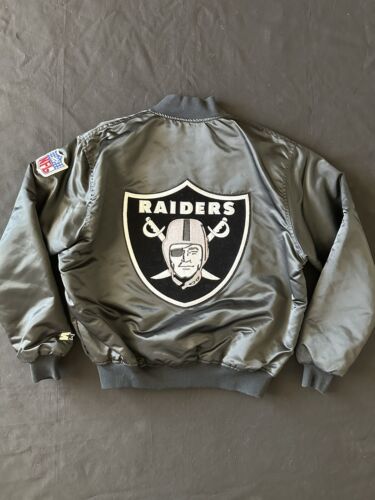 Vintage Raiders Starter Jacket Adult XL Made In USA Big Back Logo Bomber NWA