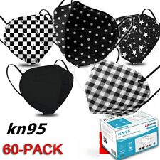 [60 Pack] KN95 Protective 5 Layer Face Mask Disposable Respirator BFE 95% PM2.5