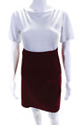 Linda Allard Ellen Tracy Women's A-Line Wool Skirt Red Size 16