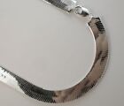 925 Sterling Silver 14mm Herringbone Necklace Italian Chain - All Sizes