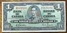 1937 Canada $1 Banknote Gordon/Towers B/M #0009