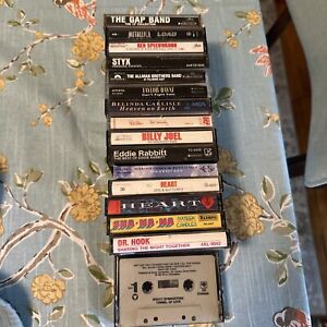 Vintage Cassette Tapes Lot of 16 Classic Rock 80s Pop Rock Styx, Two, Metallica