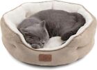 Bedsure Dog Beds for Small Dogs - Round Cat Beds for Indoor Cats, Washable Pet B
