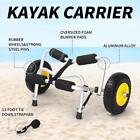 Kayak Boat Canoe Gear Dolly Cart Trailer Carrier Trolley Solid Tire Wheel Silver