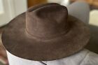 Vintage Serratelli Dark Brown Western Cowboy Hat  Size 7 1/8