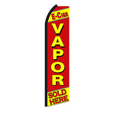 E CIGS VAPOR Advertising Sign Swooper Feather Flutter Banner Flag Only Special