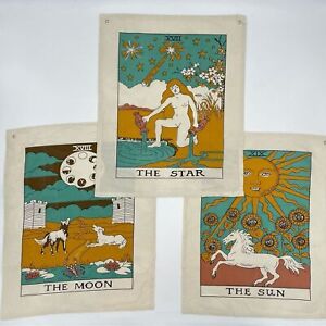 Tarot Card Tapestries Sun Moon Star Aesthetic Bohemian Wall Hanging Tapestry